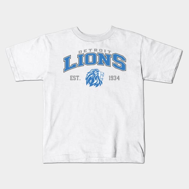 Lions - Super Bowl Kids T-Shirt by Cemploex_Art